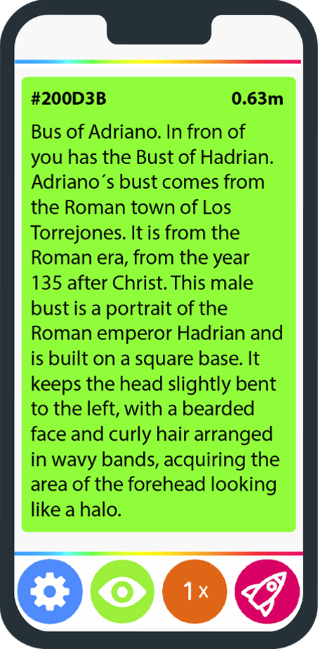 smartphone mostrando contenido para discapacidad visual